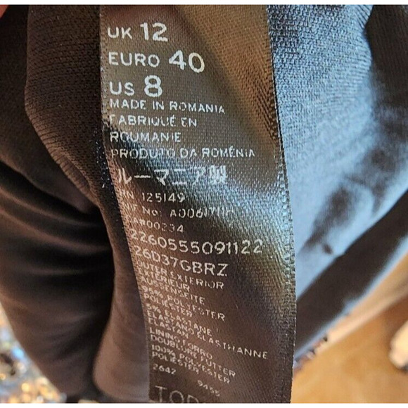 Topshop silver and bronze sequin mini dress size 8P Party Cocktail - Picture 5 of 6